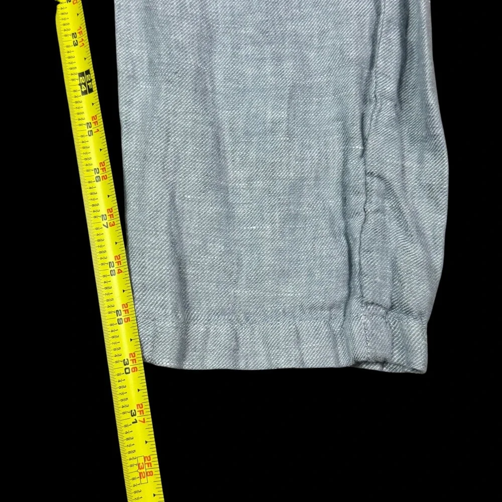 Porter & Ash 100% Linen Gray/Blue Straight Leg Pants Men's 36 (Fits 35x30) FLAW